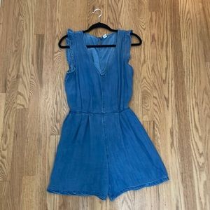 SMALL TALL DENIM ROMPER